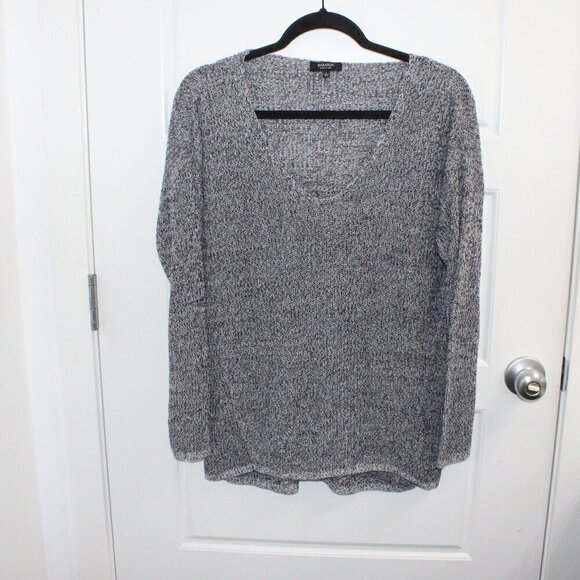 Aritzia Babaton V Neck Sweater Linen Silk Blend Size Small Gray - Picture 1 of 3